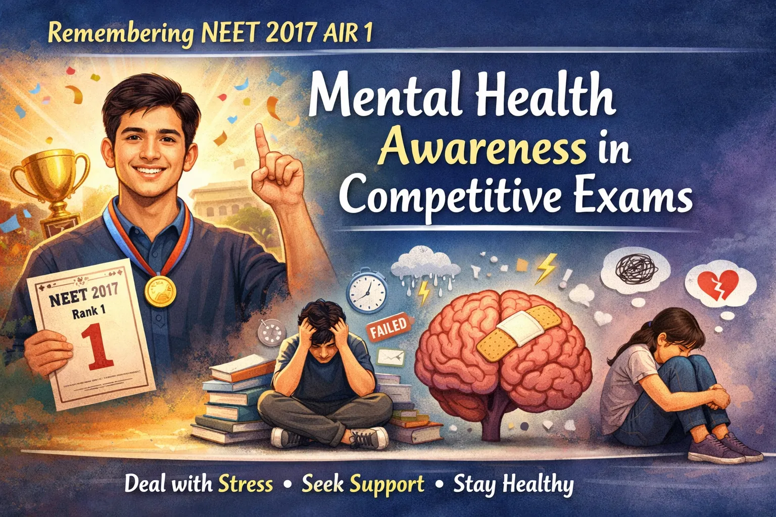 Remembering NEET 2017 AIR 1: Mental Health Awareness in Competitive Exams
